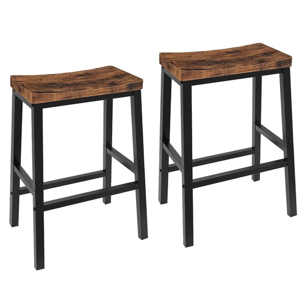 HOOBRO HOOBRO Bar Stools, Set of 2 Bar Chairs, 23.6