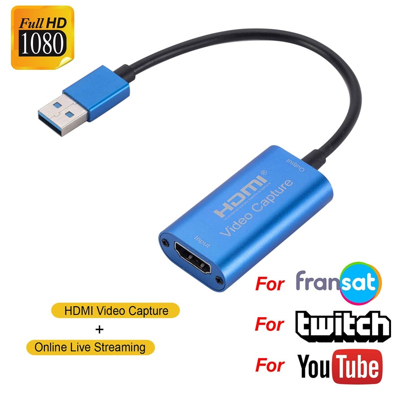 ELASO HDMI to USB3.0 Video Capture Card 4K/1080P 60fps Portable