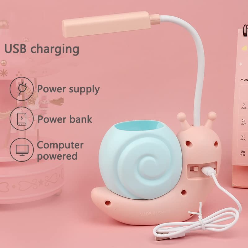 Weltition Cute Kids Lamp with Pen Holder,LED Desk Lamp for
