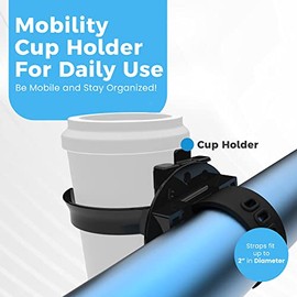 Mobility Cup Holder, Portable Drink Holder, for Walkers and Wheelchairs
