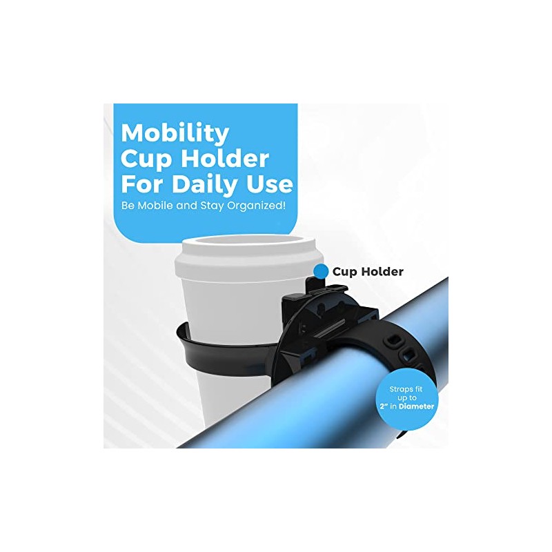 Mobility Cup Holder, Portable Drink Holder, for Walkers and Wheelchairs