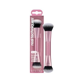 Real Techniques Ultimate Multi Tasker - Brocha de maquillaje de doble punta para maquillaje líquido, rubor, bronceador y polvo, escultura y mezcla de 