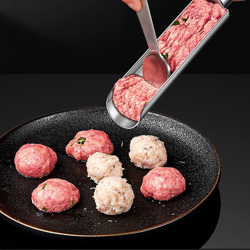 Meatball Maker with Cutting Spoon Stainless Steel Meat Baller Spoon