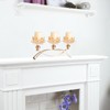 DOUNX Crystal Candle Holders 3 Arms Lotus Candelabras Gold Arch