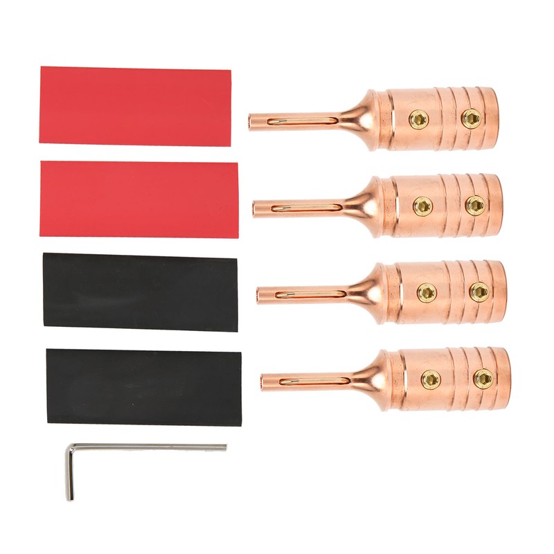 4Pcs Speaker Banana Plugs Pure Copper Male Speaker Wire Connector
