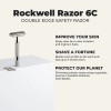 Rockwell 6C Razor, White Chrome Adjustable 6 Settings For Men