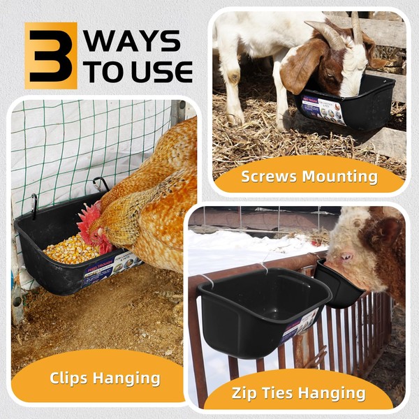 Goovilla Goovilla Chicken Feeder Waterer, Hanging or Screw-in Fence Feeder