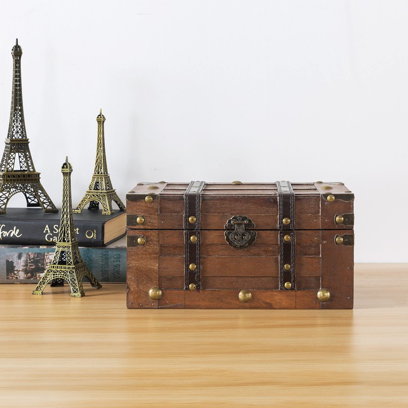 SLPR Alexander Small Wooden Treasure Chest - 11" x 7"