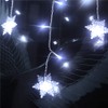 LED Curtain Lights,13ft/4M 96 LED Snowflake Curtain String Lights Plug-in