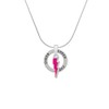 Delight Jewelry Silvertone Hot Pink Lightning Bolt - Cheer Ring