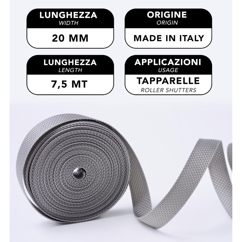IPEA Super Resistant Polypropylene Roller Shutter Belt - 7.5 Meters