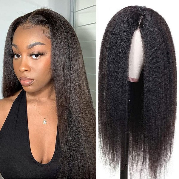 Blisshair Lace Front Wig 9A Brazilian Remy Lace Front Wigs Human Hair Yaki Kinky Straight Hair Extension Wig