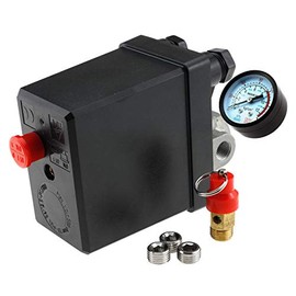 Create idea Pressure Switch Three-Phase Compressor Valve Air Compressor Pressure On/Off Button Switch Control Valve Pressure Regulator Pressure Switch Compressor Switch for Air Compressor