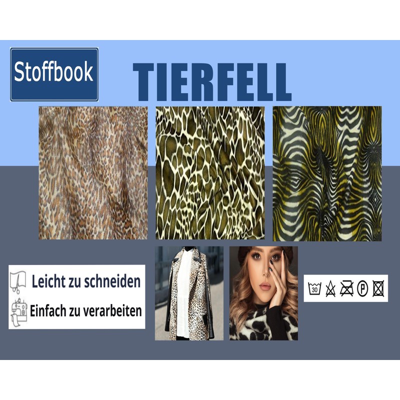 Fabrics-City 3120 Brown Giraffe Animal Fur Fabric Short Pile Fabrics