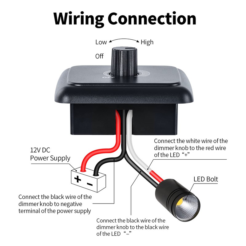 briidea 12V Dimmer Switch, Briidea Rv 12V 5A 60W Dimmer