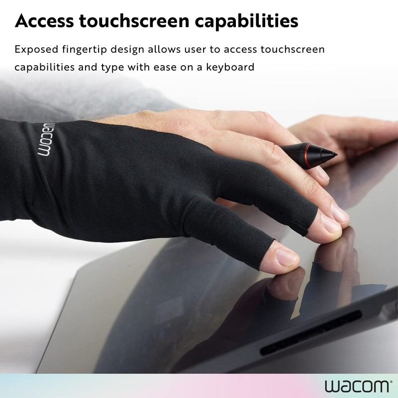 Wacom Drawing Glove, Two-Finger Artist Glove for Drawing Tablet Pen