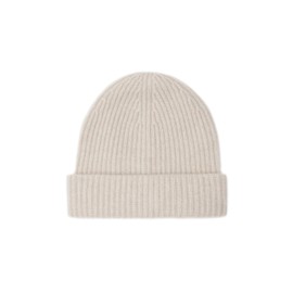 Style & Republic Men's Cashmere Chunky Beanie - 100% Cashmere, Premium Knitted Hat with 54 cm Waistband, Double Foldable, Ideal for Cold Days, One Size / One Size, sand
