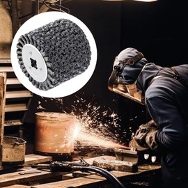 Metal Brush for Rust Removal, Twisted Carbon Steel Wire Wheel, Wire Stripper Twister Tool for Drill, 3/4 Quad Keyway