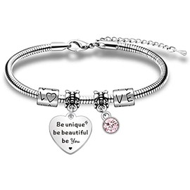 WTOPP Inspirational Gifts Inspirational Bracelet For Women Girls Christmas Graduation Bracelet For Families Friends Daughter Sisters