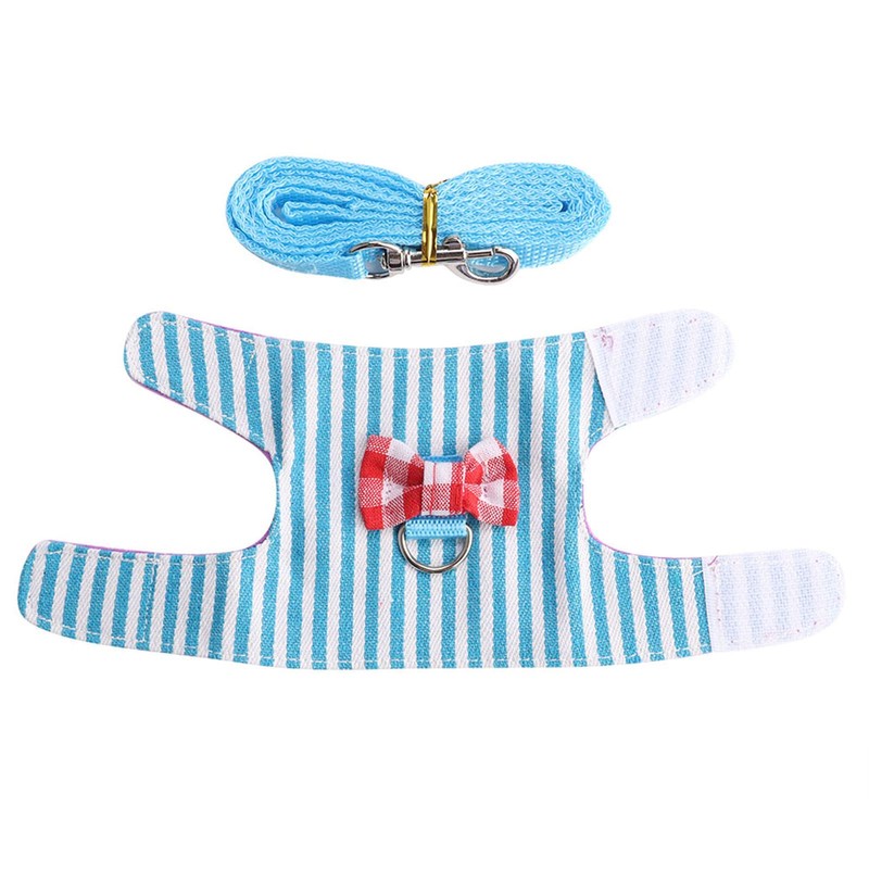 GOTOTOP 2Pcs Small Pet Harness with Bowknot and Bell Decor,