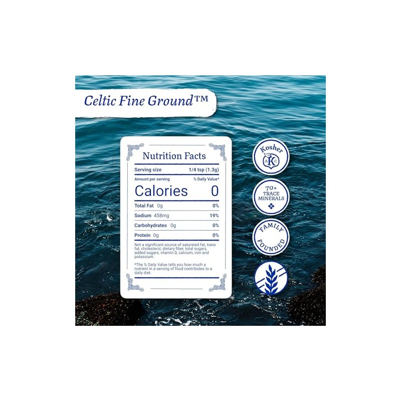 Celtic Sea Salt Resealable Bags, Fine Ground, 1 Pound, 2