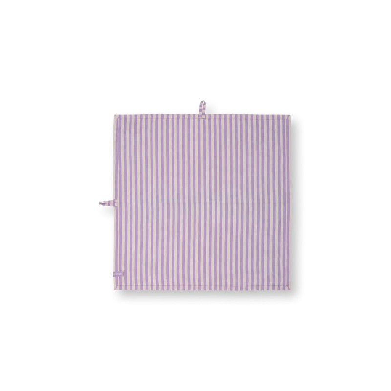 PIP STUDIO Lily&Lotus Tea Towel Stripes Purple 65 x 65