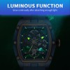 Luxury Automatic Mechanical Skeleton Watch, 42x53mm Alloy Case, Luminescent Hands,