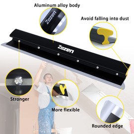 Zozen Drywall Skimming Blade 24in/60cm, All Body made of Aluminum Alloy, Blade made of European Stainless Steel, Smoothing Knife/Wipe Down Knife, Acting on Gyprock/WallBoard/Plasterboard