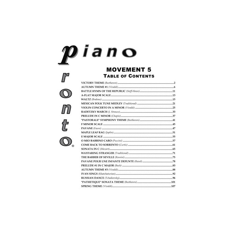 Piano Pronto®: Movement 5