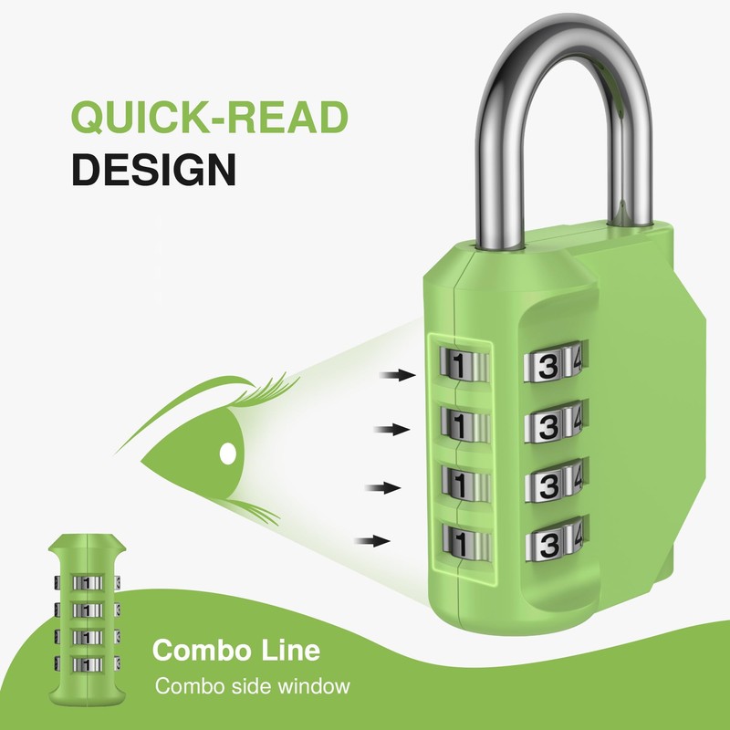 Puroma 2 Pack Combination Lock 4 Digit Locker Lock Outdoor