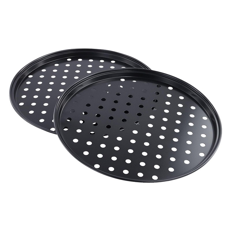 HONYUET 6 PCS 10 Inch Non Stick Pizza Tray with