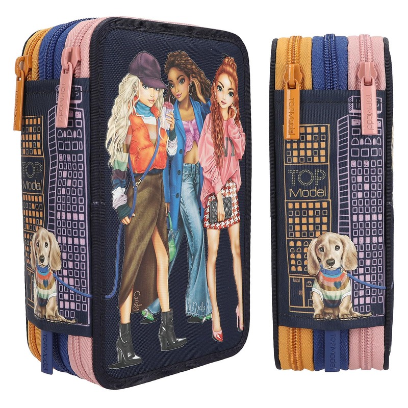 Depesche 12560 TOPModel City Girls Filled 3-Compartment Pencil Case Printed