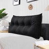 Rucener Rectangular Headboard Reading Body Pillow Large Cushion Removable Headboard