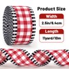 KINGLAKE Red White Black Wired Ribbon – 2.5 Inch x