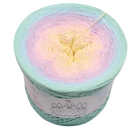 Gradient Yarn Schlaraffenland 4 or 3 Ply Bobbel Wool Crochet Knitting (Schlaraffenland - Pistachio Outside, Triple - 300 g/1500)