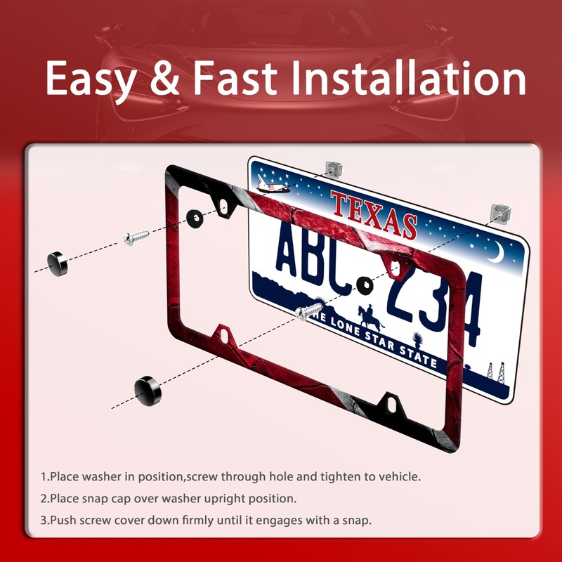Personalise Trinidad and Tobago Flag License Plate Frame Patriotic License