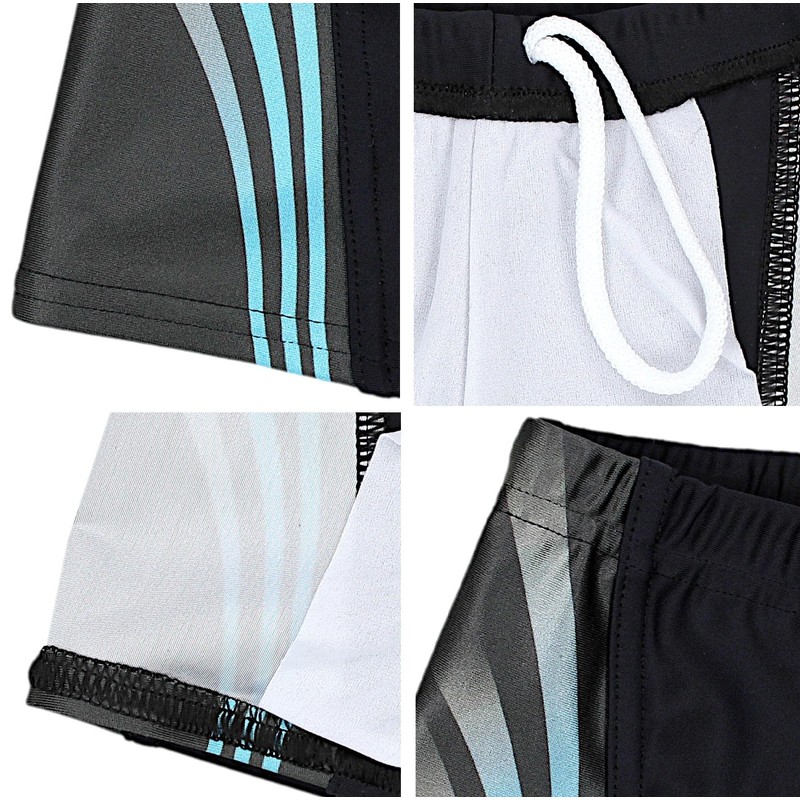 Aquarti Boys' Swimming Trunks with Contrasting, 16101 Black/Blue