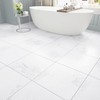 WESTICK 20-Pack White Marble Peel and Stick Floor Tile Bathroom