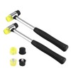 2 x Rubber Mallet, 25 mm Double Head Mallet, Soft