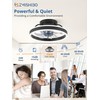 ZMISHIBO Low Profile Ceiling Fans with Lights and Remote, Modern