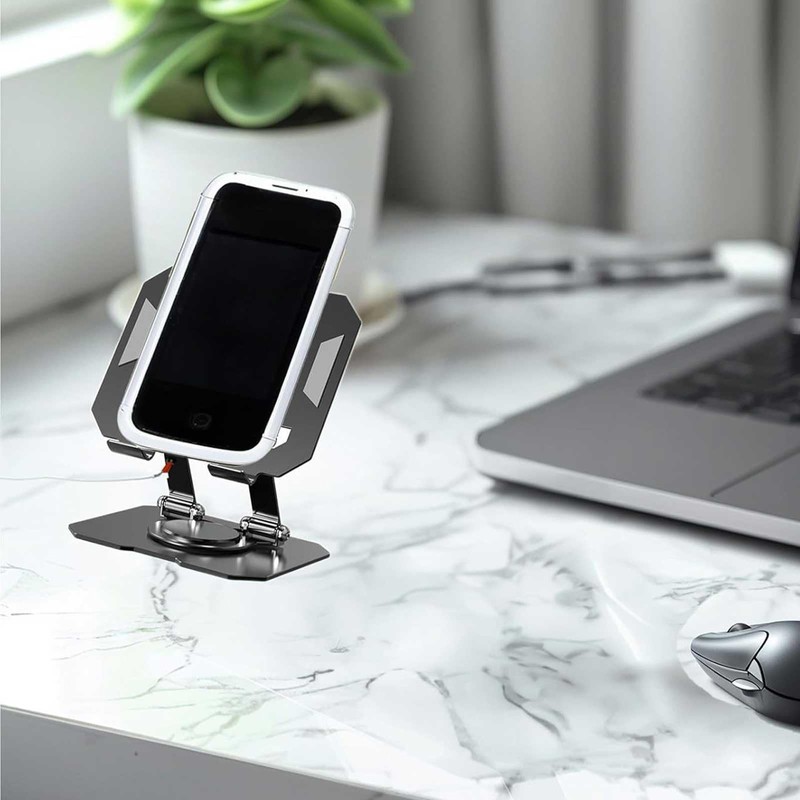 HUANR Tablet Holders, 360° Rotation Tablet Holder, Aluminium Alloy, Height