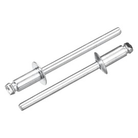 sourcing map 50Pcs 5/32"x5/16" Aluminum Dome-Head Blind Rivets, Open-End Type Blind Rivets for DIY, Sheet Metal, Automotive Repairs, Furniture, Boat, and Duct Work (Silver)