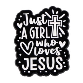 Just A Girl Who Loves Jesus Enamel Pin It's Like Punching People In The Face But With Words Badge Brooch For Backpacks Coats Hats Accessories