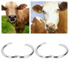 2PCS Carbon Steel Bull Cattle Cow Nose Ring Farm Animal