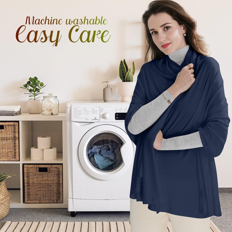 VENVSBEE Shawl Wraps for Women Soft Silky Travel Scarf Lightweight