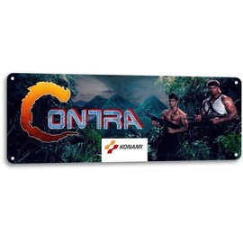 Decor Contra Classic Konami Fight Arcade Marquee Game Room Wall Decor Large Metal Sign