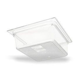 Carlisle FoodService Products Storplus 1/2-Size Food Pan for Catering, Buffets, and Restaurants, Polycarbonate, 4 Inches Deep, Clear