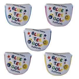 Blue Tee Golf Blue Tee Golf California Mallet Putter Cover SMAILE & PINBALL (Red & White)