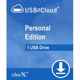 ClevX USBtoCloud - Personal - Automatic Cloud Backup for portable drives - 1 year, for 1 portable USB Flash drive or external HDD/SSD device