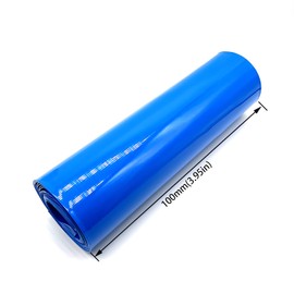 100 mm (3.95 pulgadas) de ancho, tubo termoencogible de PVC, 18650 21700 26650, batería de litio, paquete de 3 m (10 pies) de longitud, azul